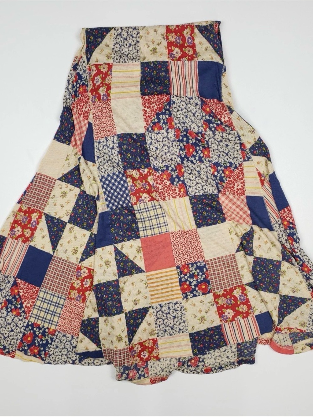 HARD TO FIND Polo by Ralph Lauren Patchwork Waffle Knit Maxi Dress - Medium - Picture 4 of 8